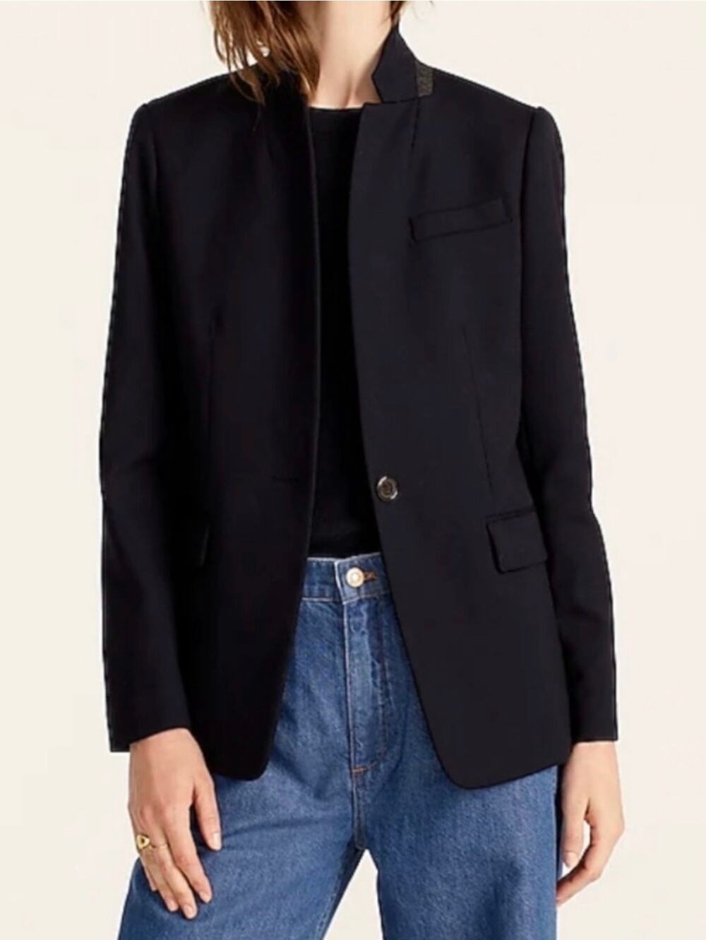 J. Crew Regent blazer in wool flannel Black